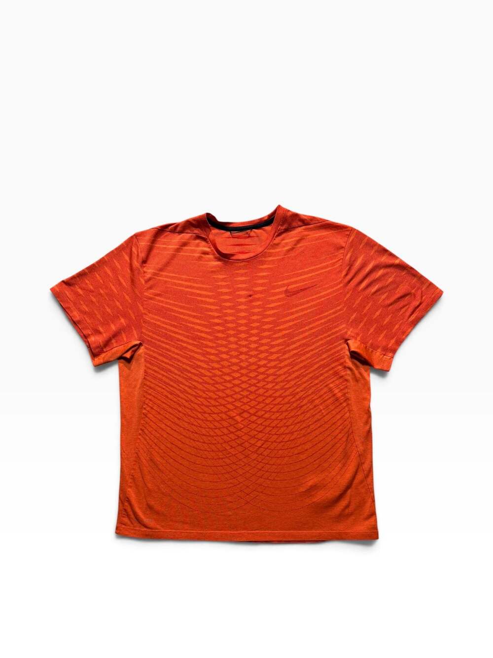 Nike Dri-FIT Orange Patterned Short Sleeve Training Top Shirt XXL